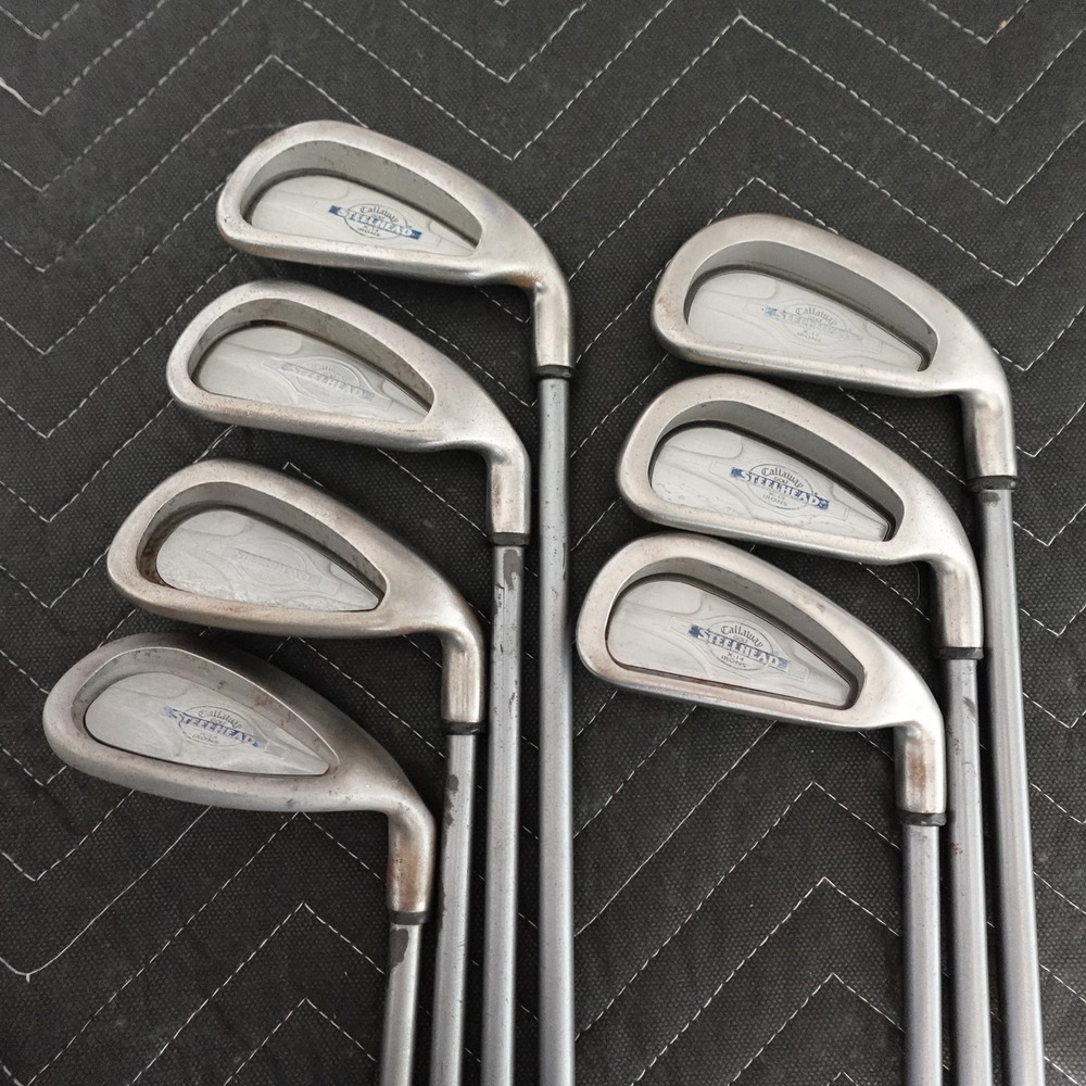 Callaway Steelhead X-14 Iron Set 3-8 & L Big Bertha Regular Flex Mens Golf Clubs